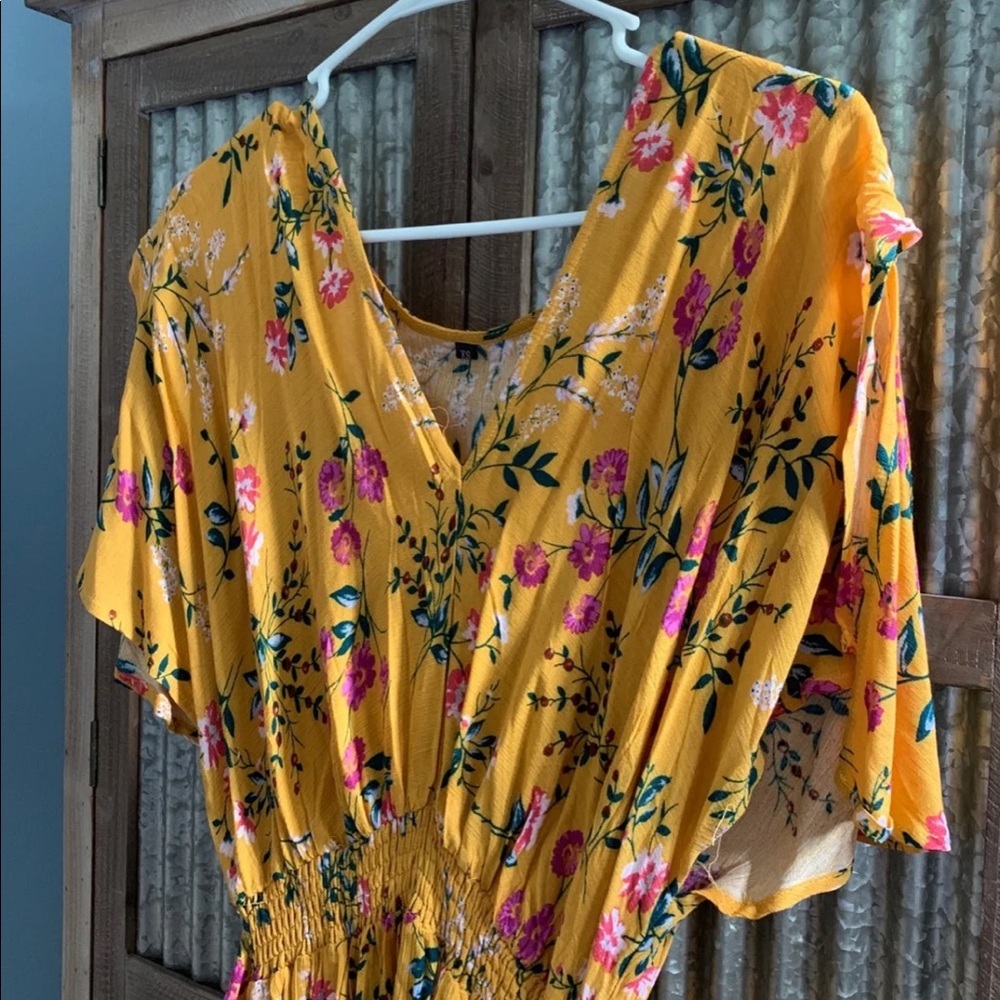 Yellow Floral Maxi Dress